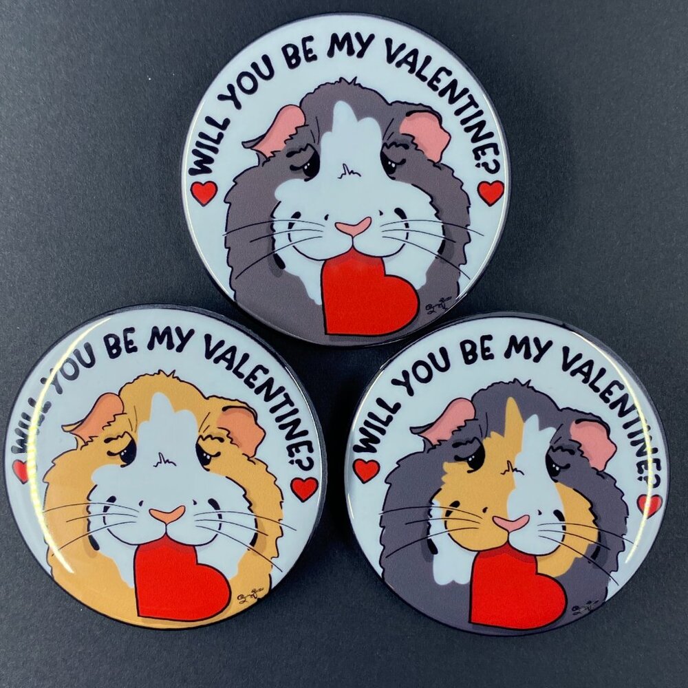 Guinea Pig Valentine's Day Handmade Accessories - 5 Item Types Available